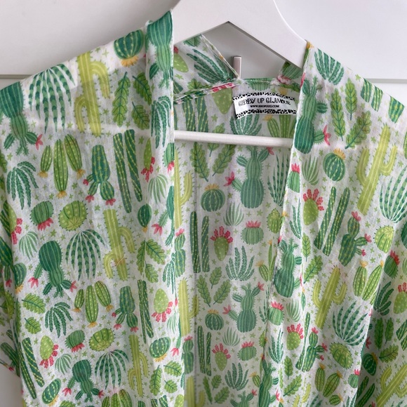 Swim beach sheer long coverup cactus desert one size - Picture 3 of 7